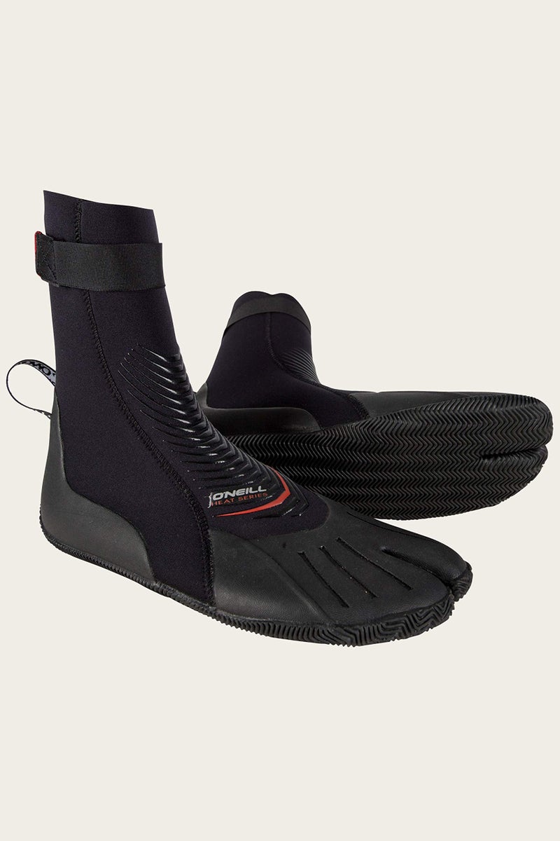 O'Neill Heat 3mm Split Toe Neoprene Boot with Textured Rubber Sole for Cold Water Surfing, Paddleboarding, Snorkeling, and Any Water Activities, Black, 9 - Image 5